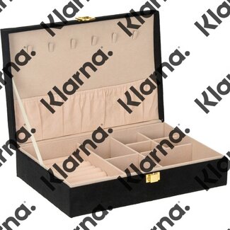H&S Collection Sieradendoos - 28 x 19 x 7 cm - Zwart