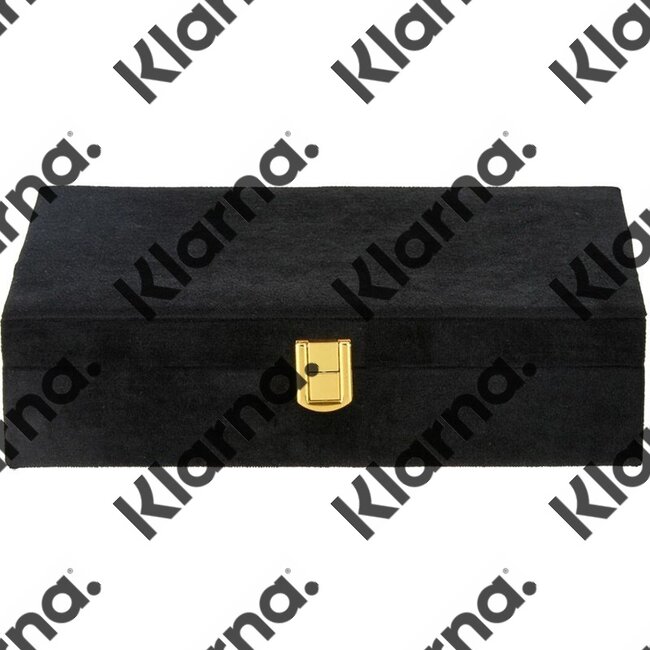 H&S Collection Sieradendoos - 28 x 19 x 7 cm - Zwart