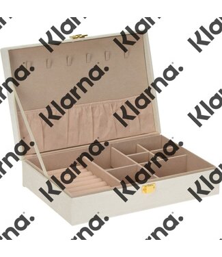 H&S Collection Sieradendoos - 28 x 19 x 7 cm - Wit