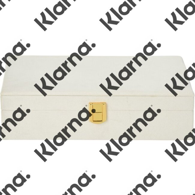 H&S Collection Sieradendoos - 28 x 19 x 7 cm - Wit