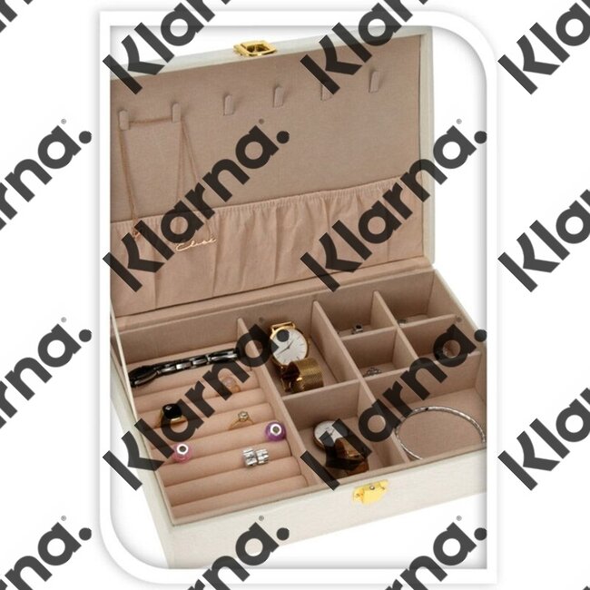 H&S Collection Sieradendoos - 28 x 19 x 7 cm - Wit