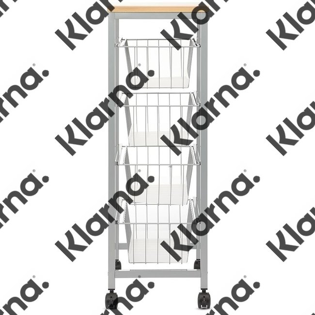 Duett Keukentrolley op Wieltjes - 4 Lades - Hout