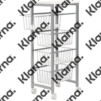 Duett Keukentrolley op Wieltjes - 4 Lades - Wit