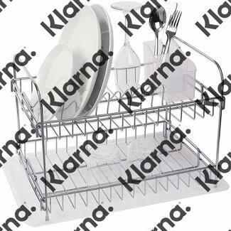 Duett Afdruiprek met Bestekbak - 2 Laags - inclusief Lekbak