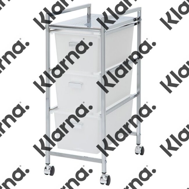 Duett Opbergtrolley - Badkamer Trolley op Wieltjes - 3 Lades