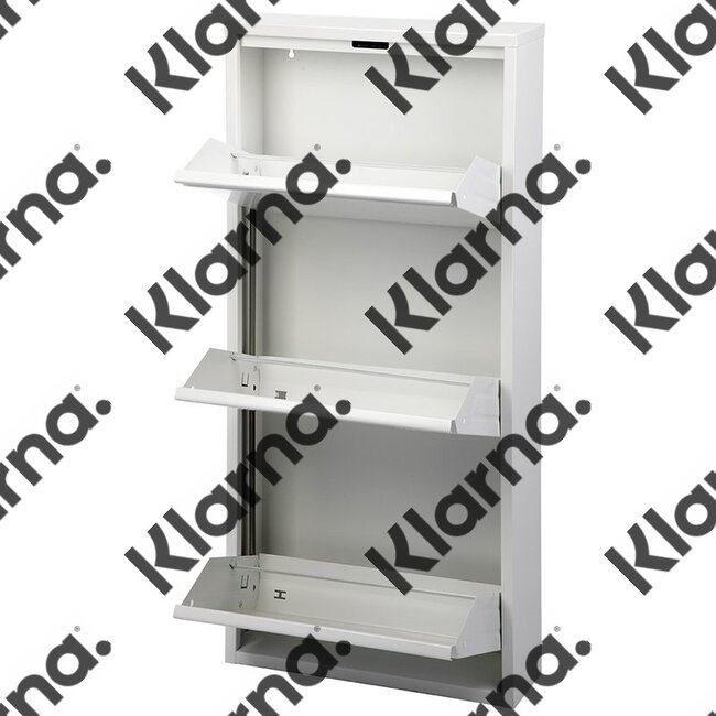 Duett Schoenenkast - 3 Vakken - Wandmontage - Wit