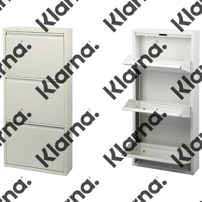 Duett Schoenenkast - 3 Vakken - Wandmontage - Wit