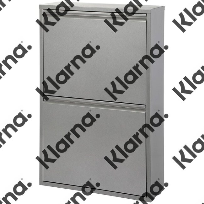 Duett - Afvalbak voor Recycling - Vrijstaand - 2 Dubbele Bakken - Grijs