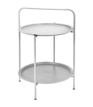 Ambiance Bijzettafel 50 cm - licht grijs - 2 verdiepingen