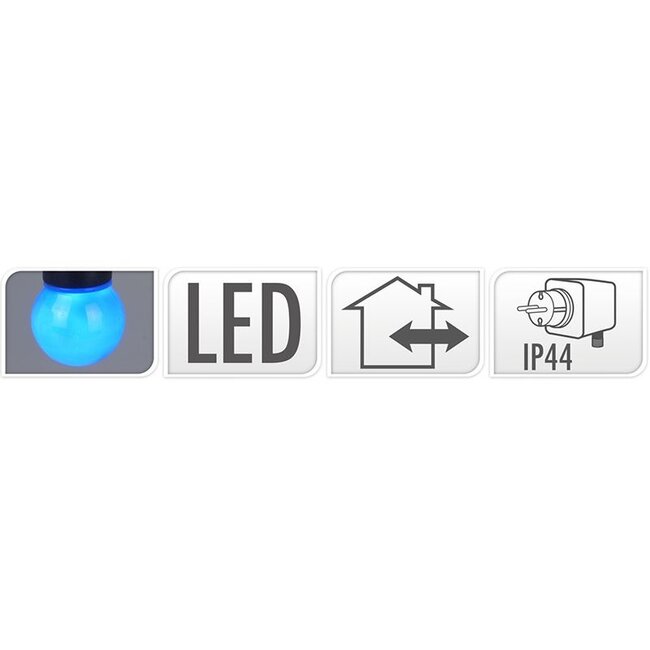 Tuinverlichting  Lichtsnoer - 10 gekleurde LED-lampen