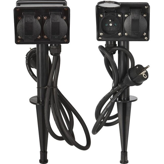 FXcontrol Tuinstekkerdoos 4-Voudig - Buitencontactdoos 2+2-Voudig