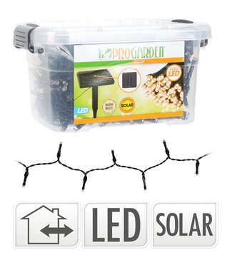 ProGarden Solar Lichtsnoer - 400 LED - 24  + 4 meter - Warm wit  - met Bewaarbox