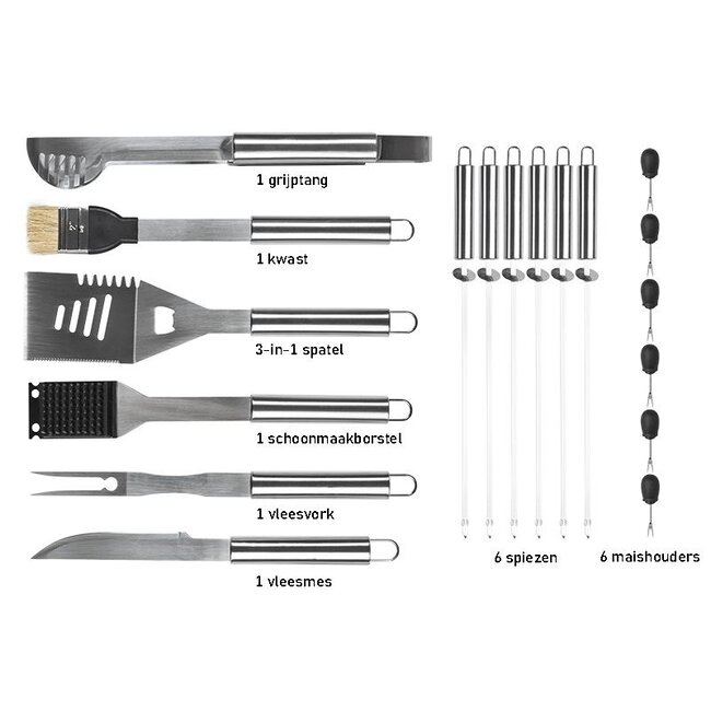 Ceruzo - BBQ gereedschap - Barbecue accessoires- Luxe uitvoering