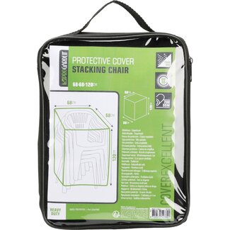 ProGarden Afdekhoes voor Stapelstoelen - Zware kwaliteit - Waterdicht - 68 x 68 x 120 cm