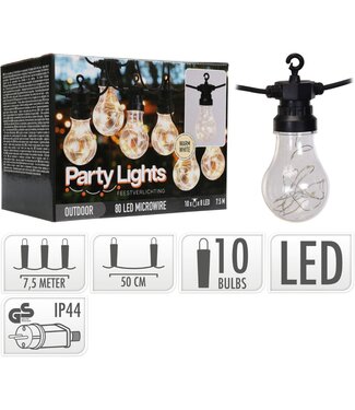 Feestverlichting voor de Tuin - 450cm - warm wit - 10x8 Micro Led