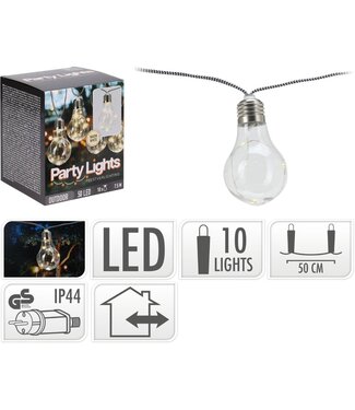 Feestverlichting voor de Tuin - 450cm - warm wit - 10x5 LED - gevlochten snoer