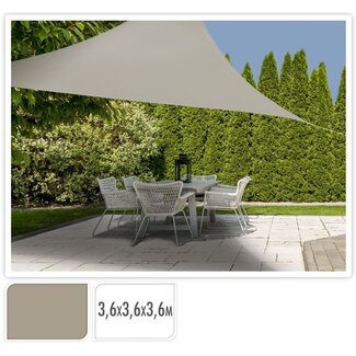Schaduwdoek driehoek 360x360x360 - olijfgroen