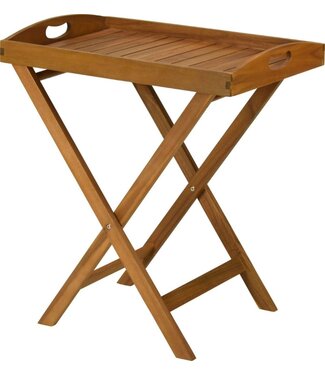 Dienbladtafel Acacia - opvouwbare Bijzettafel - Butlertray opklapbaar