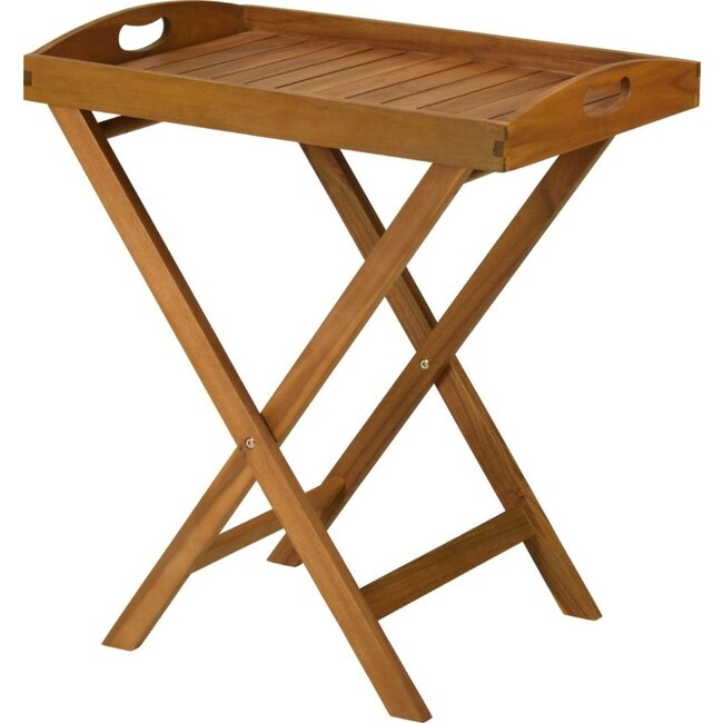 Dienbladtafel Acacia - opvouwbare Bijzettafel - Butlertray opklapbaar