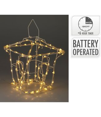 Kerstlantaarn - LED Slangverlichting op batterijen