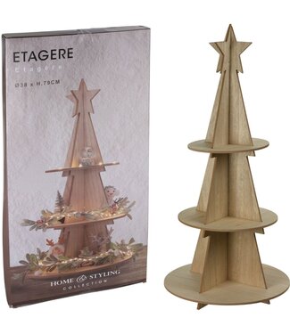 Kerst Etagere Hout - 79 cm