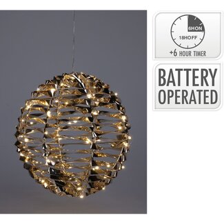 Verlichte Bal - Goud - 25 cm - 40 led