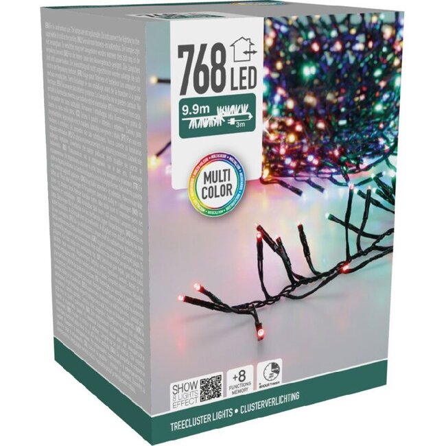 S.I.A. Treecluster Kerstboomverlichting - 768led - multicolor