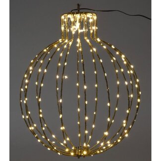 Verlichte Kerstbal - 45cm - Zwart Frame