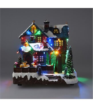 Kersthuis - Reindeer Lodge - Kerstmuziek en beweging