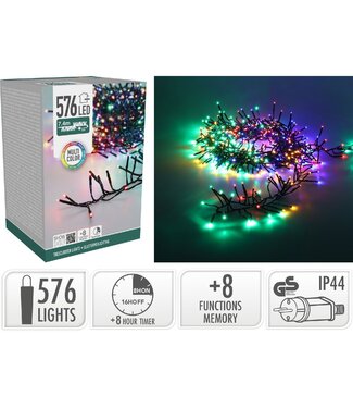S.I.A. Treecluster Kerstboomverlichting - 576led - multicolor
