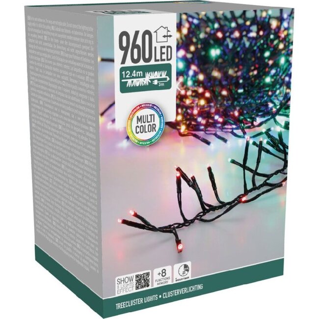 S.I.A. Treecluster Kerstboomverlichting - 960led - multicolor