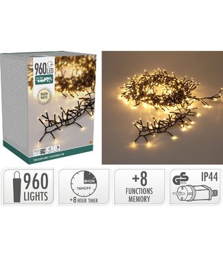 S.I.A. Treecluster Kerstboomverlichting - 960led - warm wit