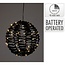 Verlichte Bal - Zwart - 25 cm - 60 led