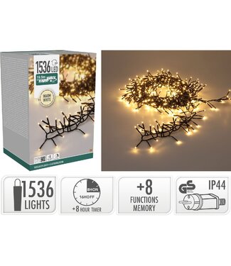 S.I.A. Treecluster Kerstboomverlichting - 1536led - warm wit