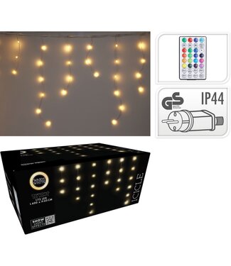 Lichtgordijn IJspegel - 600 cm - met Afstandsbediening - extra Lichteffecten