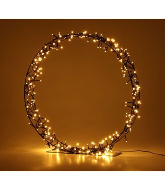 Kerstkrans op Standaard - 200 LED - 40 cm - warm wit - Timer