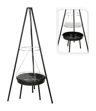 Vuurschaal Hangend- met Grilrooster - Driepoot model