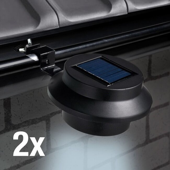 Solarlampen voor Dakgoten - 2 stuks