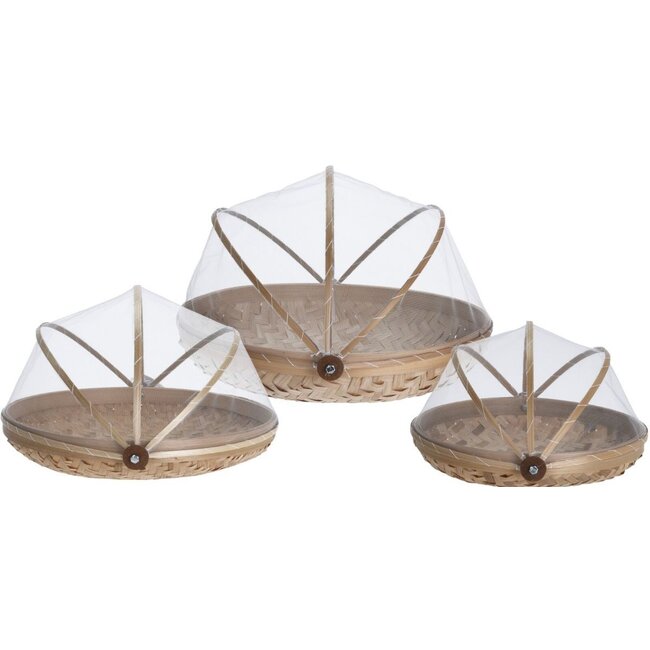 Vliegenkap - bamboe - set van 3