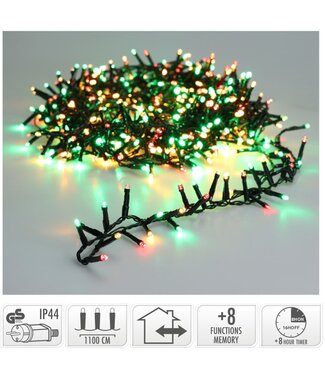 Microcluster - 560 led - 11m - three tone traditional - Timer - Lichtfuncties - Geheugen - Buiten
