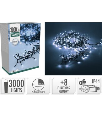 Treecluster Kerstboomverlichting - 3000led - Wit
