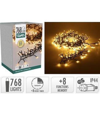 Treecluster Kerstboomverlichting - 768led - extra warm wit