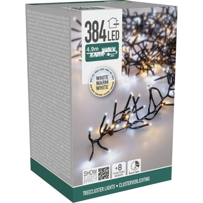 Treecluster Kerstboomverlichting - 384led - TwoTone