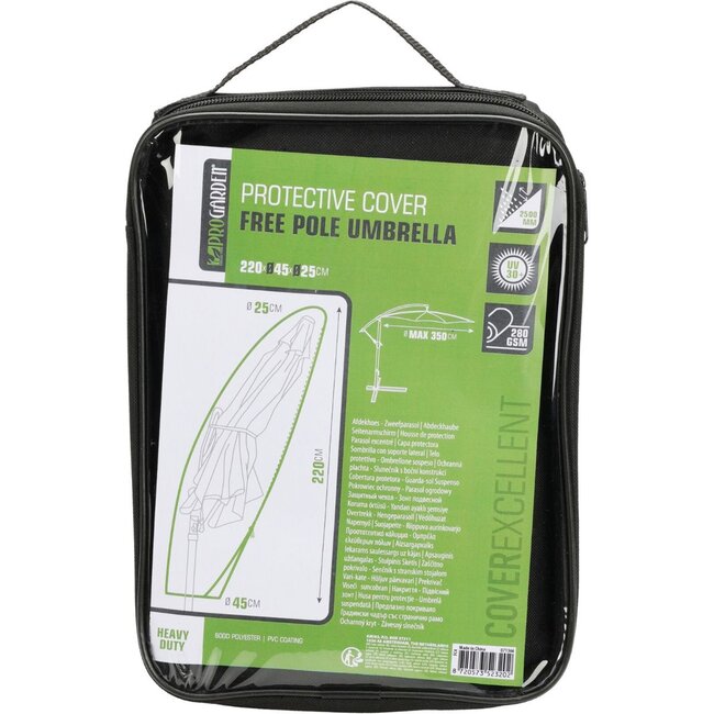 ProGarden Afdekhoes voor Zweefparasol tot 350 cm - Zware kwaliteit - Waterdicht - met Rits