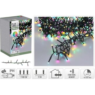 Microcluster - 11 Meter - 560 led - Soft Multi Colour - Kerst - Festival