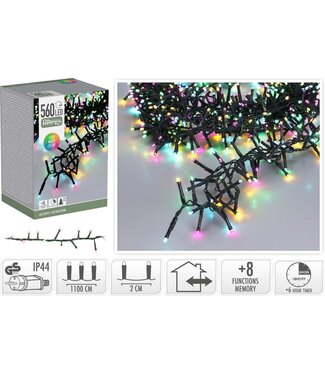 Microcluster - 11 Meter - 560 led - Soft Multi Colour - Kerst - Festival