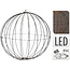 Lichtbol 240 led - Metaal - 40 cm - Kerstverlichting - met Timer - extra warm wit