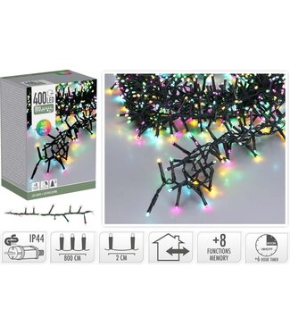 Microcluster -  8 Meter - 400 led - Soft Multi Colour - Kerst - Festival