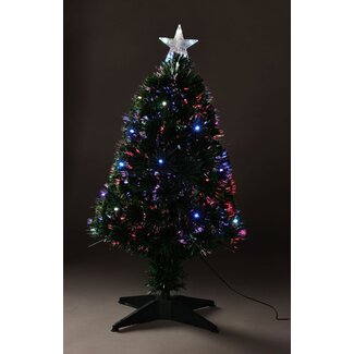 Kerstboom met Fiberverlichting - 90 cm - multicolor