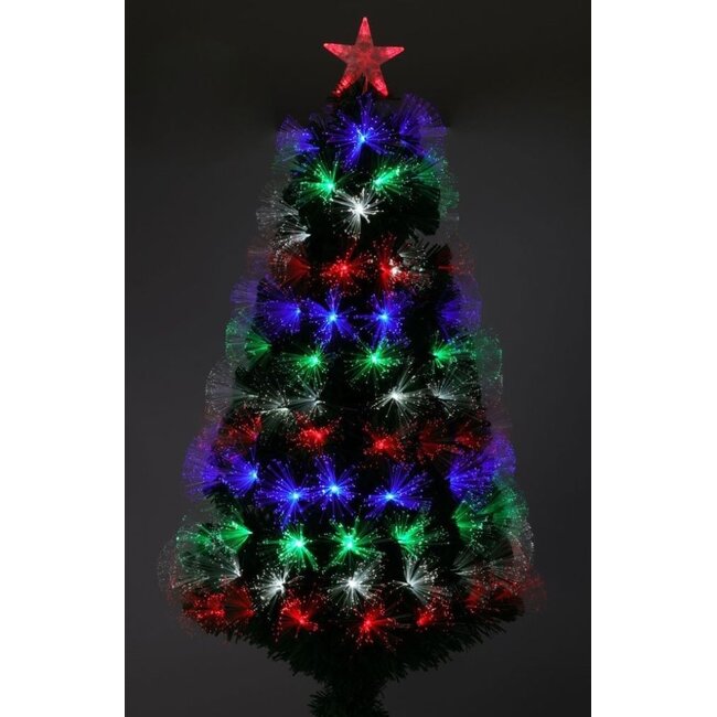 Kerstboom met Verlichting - Fiber Optic - 90 cm - multicolor